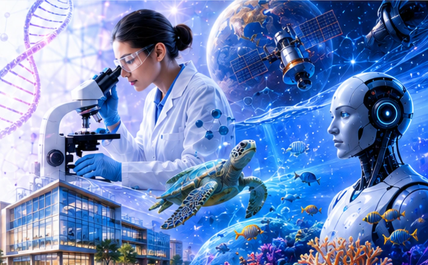 Scientist, DNA, ocean science, robotics and a modern science campus